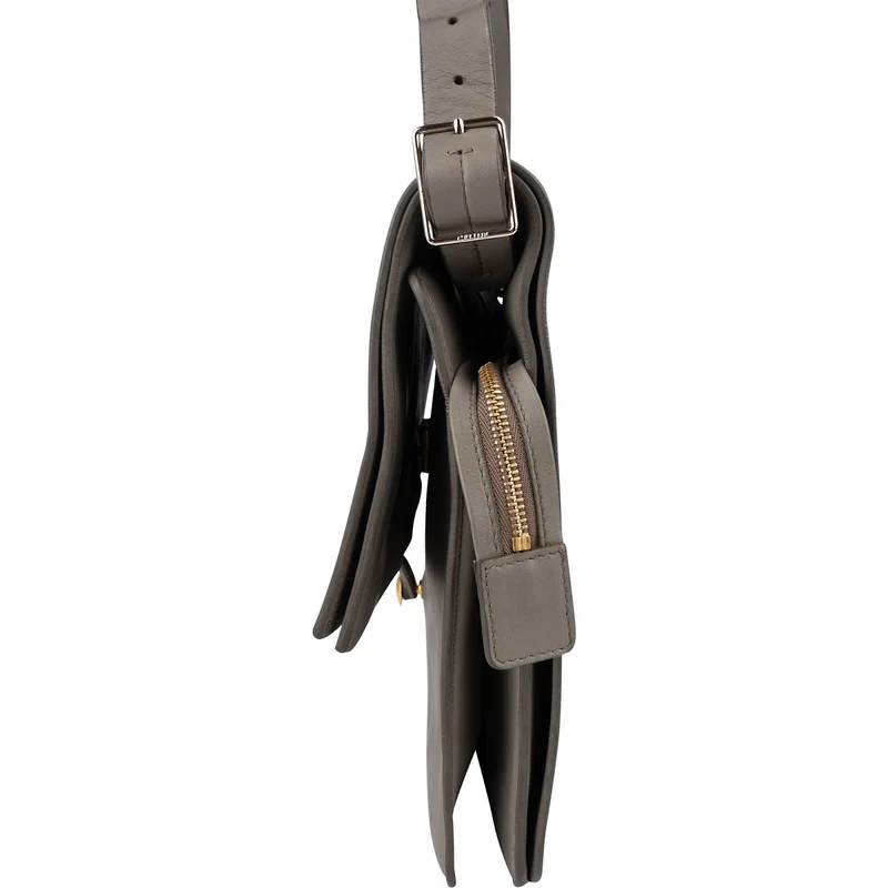 Céline Grey Calfskin Blade Shoulder Bag