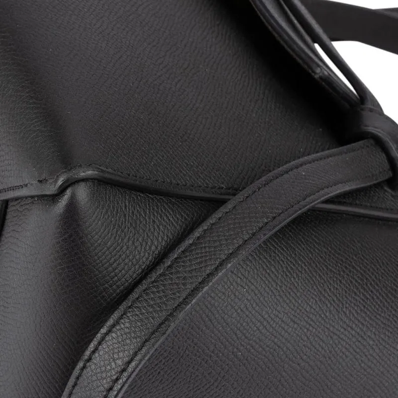 Celine Black Grained Calfskin Belt Handbag