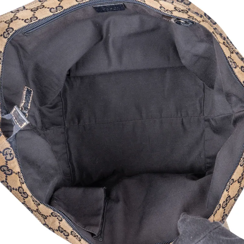 Gucci Monogram GG Canvas Web Handle Tote Shopper Shoulder Bag