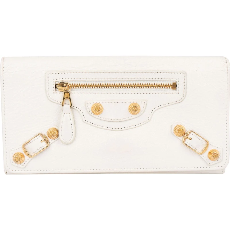 Balenciaga White Leather City Wallet