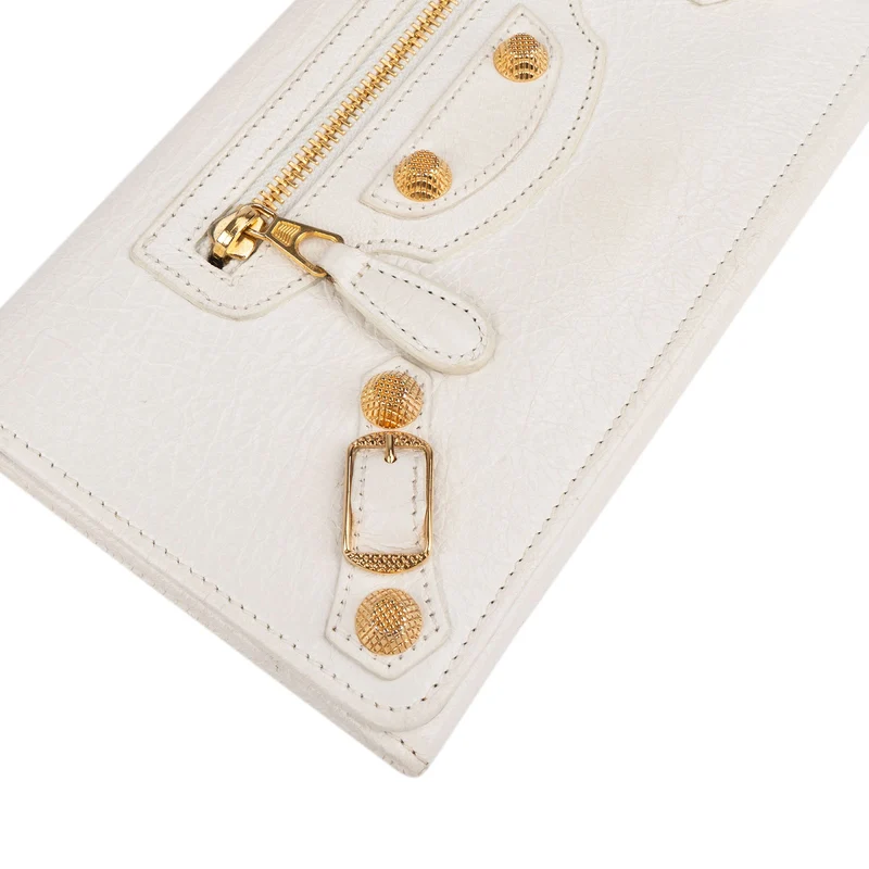 Balenciaga White Leather City Wallet