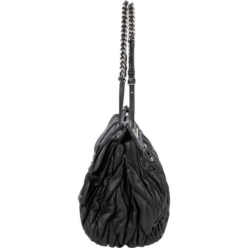 Miu Miu Matelassé Leather Hobo Shoulder Bag