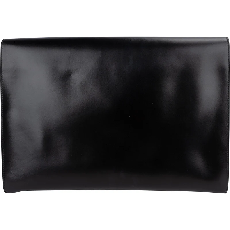 Hermès Noir Box Calfskin Rio Piano Clutch