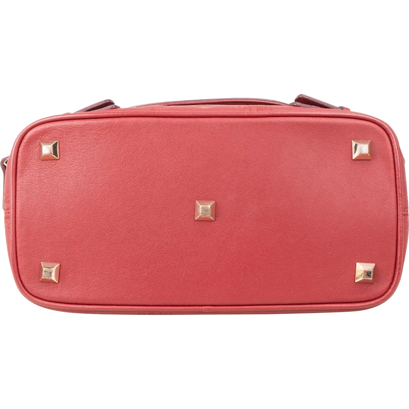 MCM Visetos Monogram Embossed Leather Patricia Saddle Shoulder Crossbody Bag