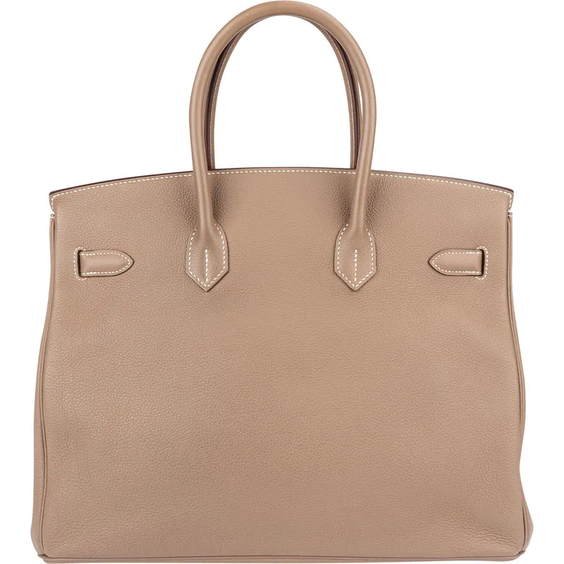 Hermès Taupe Togo Leather Birkin 35 Handbag (2023)