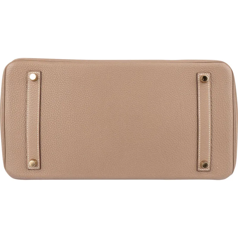 Hermès Taupe Togo Leather Birkin 35 Handbag (2023)