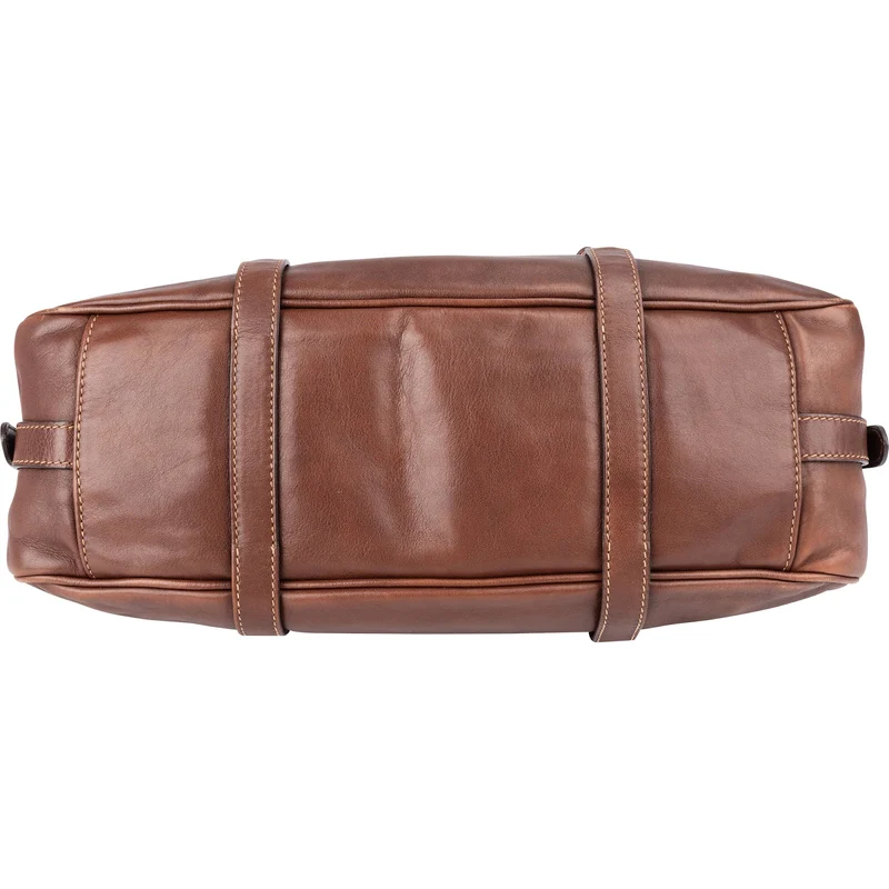 Prada Brown Calfskin Bowler Satchel Handbag