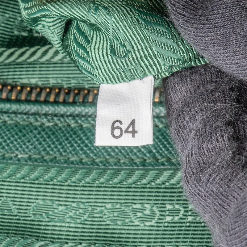 Prada Green Saffiano Leather Small Rectangular Coffer Handbag
