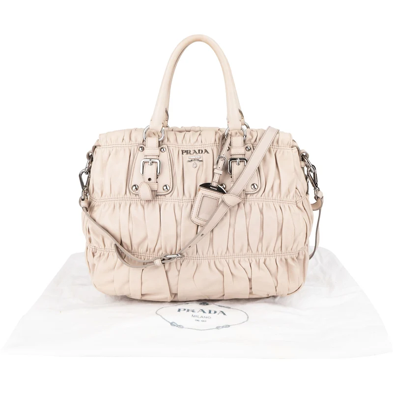 Prada Matelassé Nappa Leather Gaufre Satchel Handbag