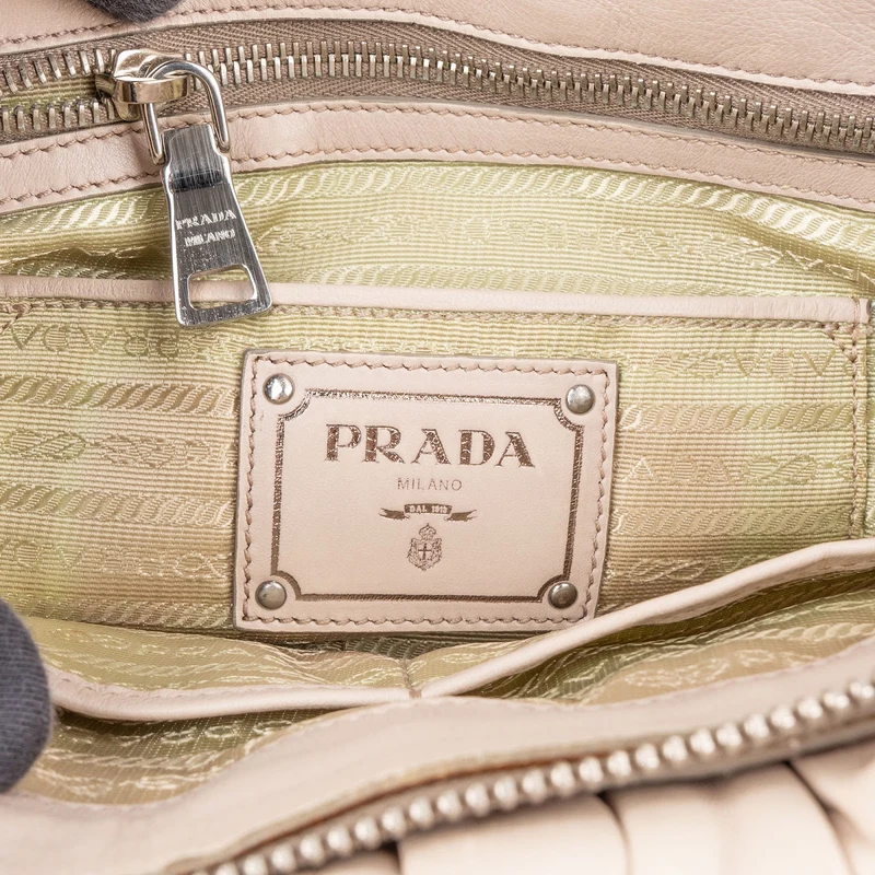 Prada Matelassé Nappa Leather Gaufre Satchel Handbag
