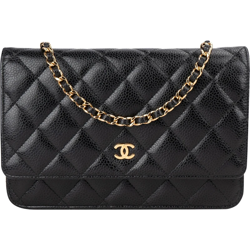 Chanel Caviar Leather Wallet On Chain Crossbody Bag