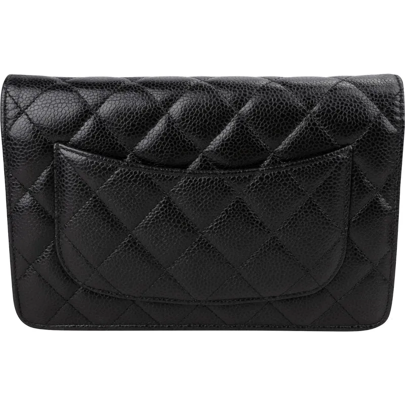 Chanel Caviar Leather Wallet On Chain Crossbody Bag