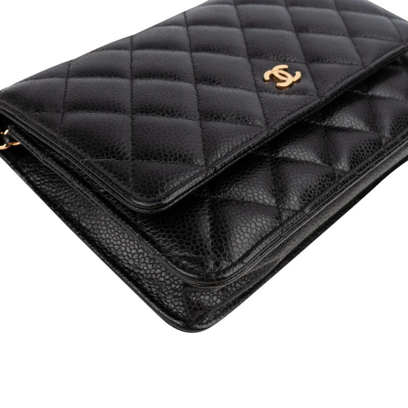 Chanel Caviar Leather Wallet On Chain Crossbody Bag