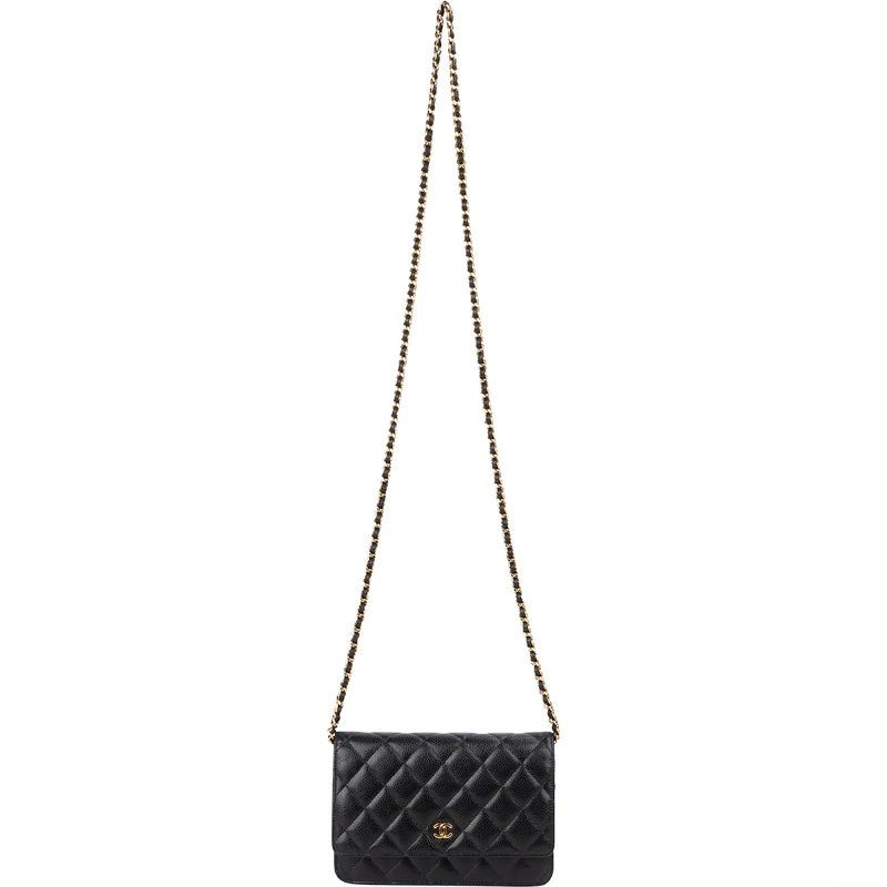 Chanel Caviar Leather Wallet On Chain Crossbody Bag