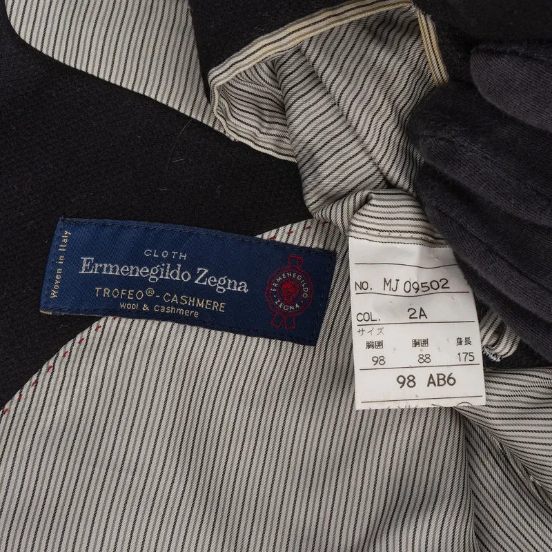 Emerngildo Zegna Black Wool Cashmere Sakko Jacket (M)