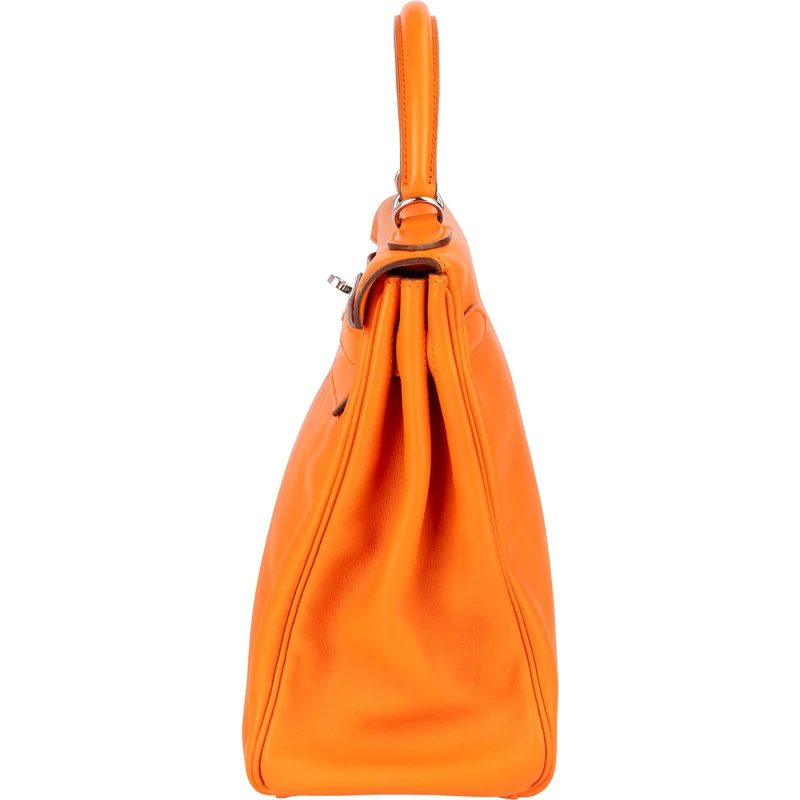 Hermès Orange Swift Leather Kelly 32 Handbag