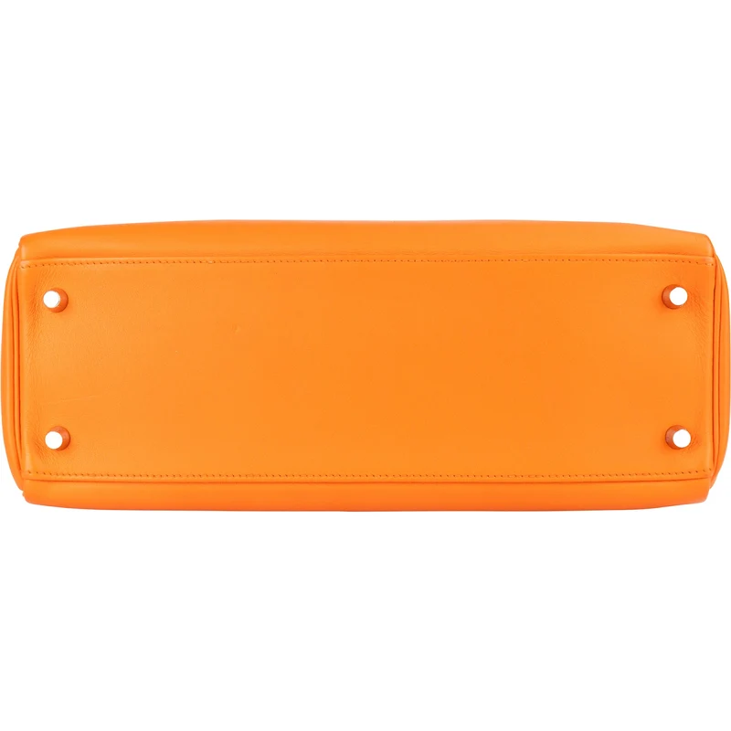 Hermès Orange Swift Leather Kelly 32 Handbag