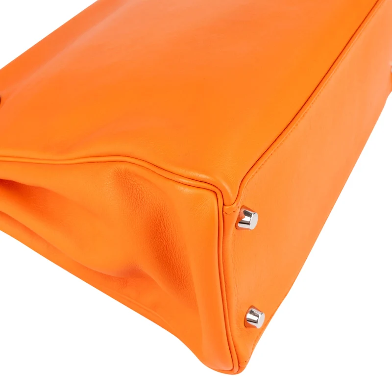 Hermès Orange Swift Leather Kelly 32 Handbag