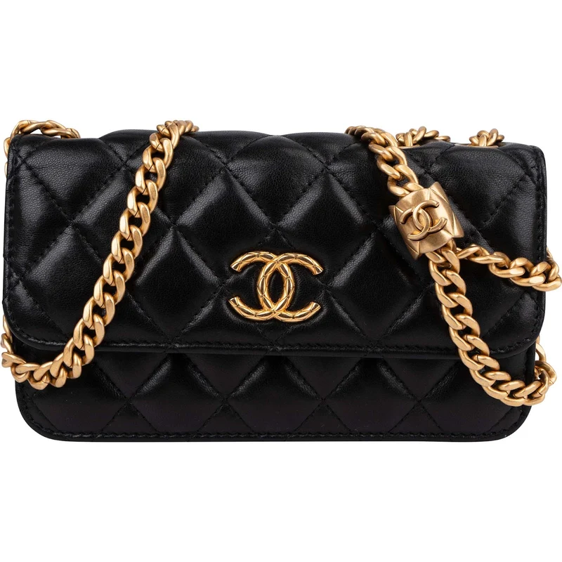 Chanel Quilted Lambskin Single Flap Adjustable Crossbody Bag