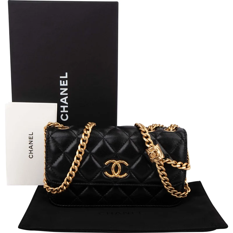 Chanel Quilted Lambskin Single Flap Adjustable Crossbody Bag