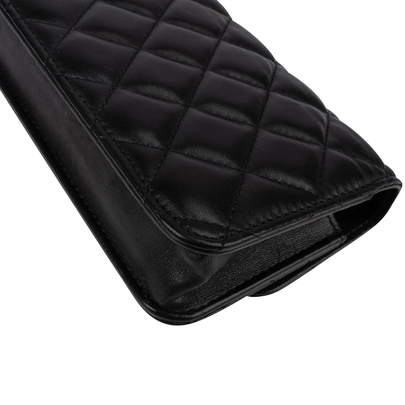 Chanel Quilted Lambskin Single Flap Adjustable Crossbody Bag