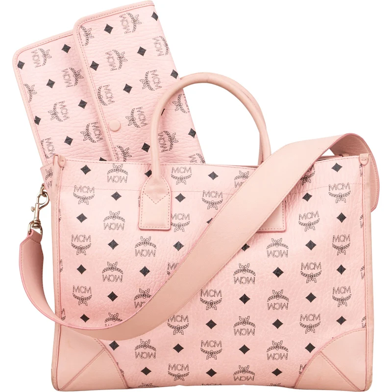 MCM Monogram Visetos Shopper Tote Bag
