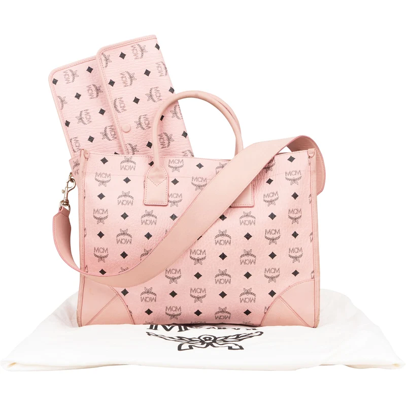 MCM Monogram Visetos Shopper Tote Bag