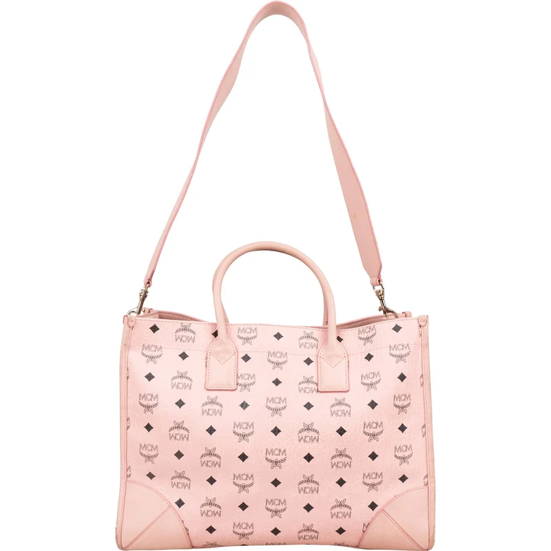 MCM Monogram Visetos Shopper Tote Bag