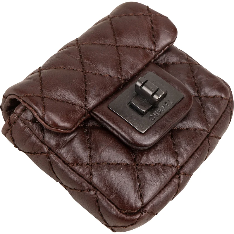 Chanel Quilted Lambskin 2.55 Reissue Belt Bag Pouch Micro Case Accessoires