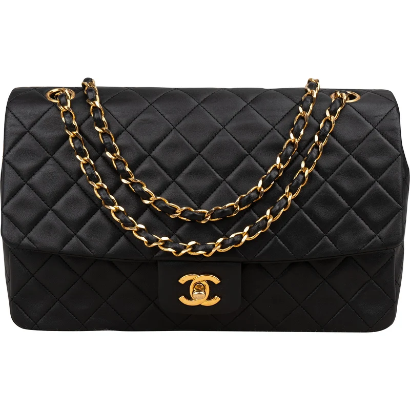 Chanel Quilted Lambskin 24K Gold Single Flap Shoulder Bag