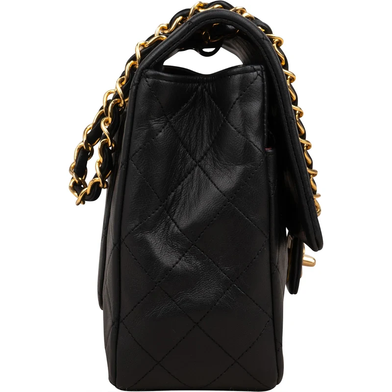 Chanel Quilted Lambskin 24K Gold Single Flap Shoulder Bag