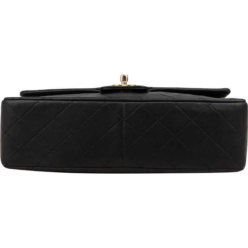 Chanel Quilted Lambskin 24K Gold Single Flap Shoulder Bag