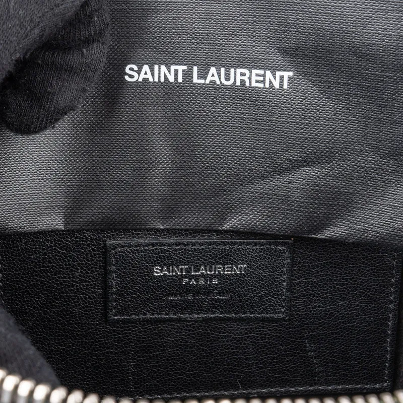 Yves Saint Laurent Black Leather Classic Baby Duffle Fringe Crossbody Bag