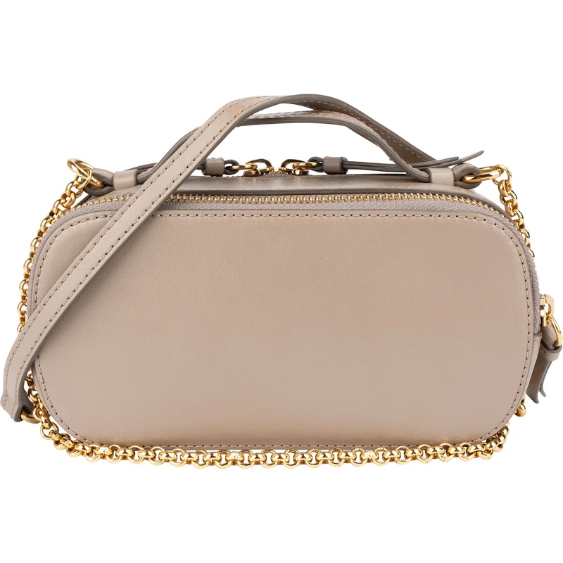 Chloé Taupe Leather C Vanity Mini Crossbody Bag