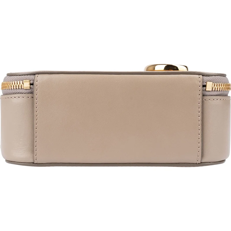 Chloé Taupe Leather C Vanity Mini Crossbody Bag