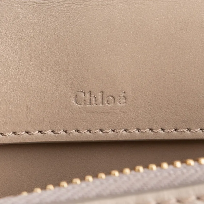 Chloé Taupe Leather C Vanity Mini Crossbody Bag