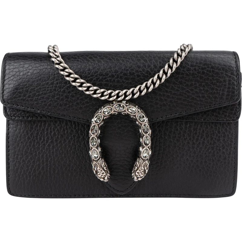 Gucci Grained Leather Dionysus Super Mini Crossbody Bag