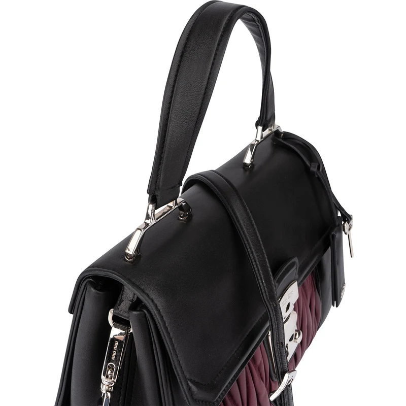 Miu Miu Matelassé Bicolor Nappa Leather Confidential Coffer Handbag