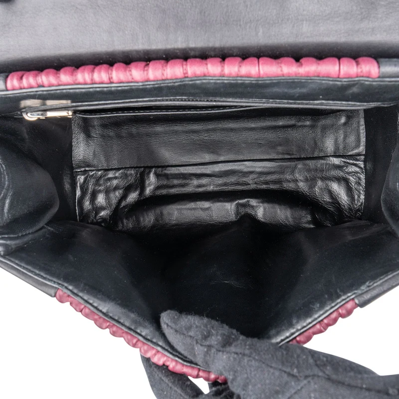 Miu Miu Matelassé Bicolor Nappa Leather Confidential Coffer Handbag