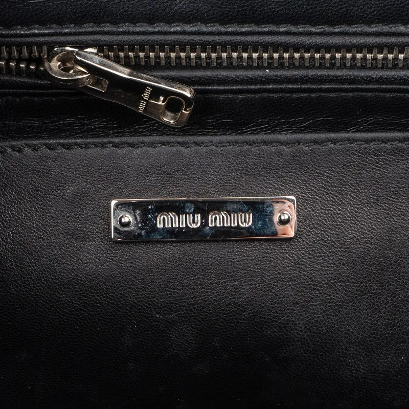 Miu Miu Matelassé Bicolor Nappa Leather Confidential Coffer Handbag
