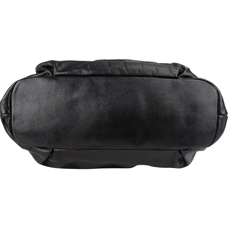 Miu Miu Noir Calfskin Coffer Pocket Tote Shoulder Bag