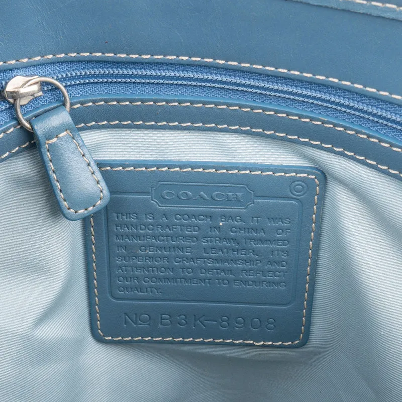 Coach Hamptons Weekend Straw Tote Handbag