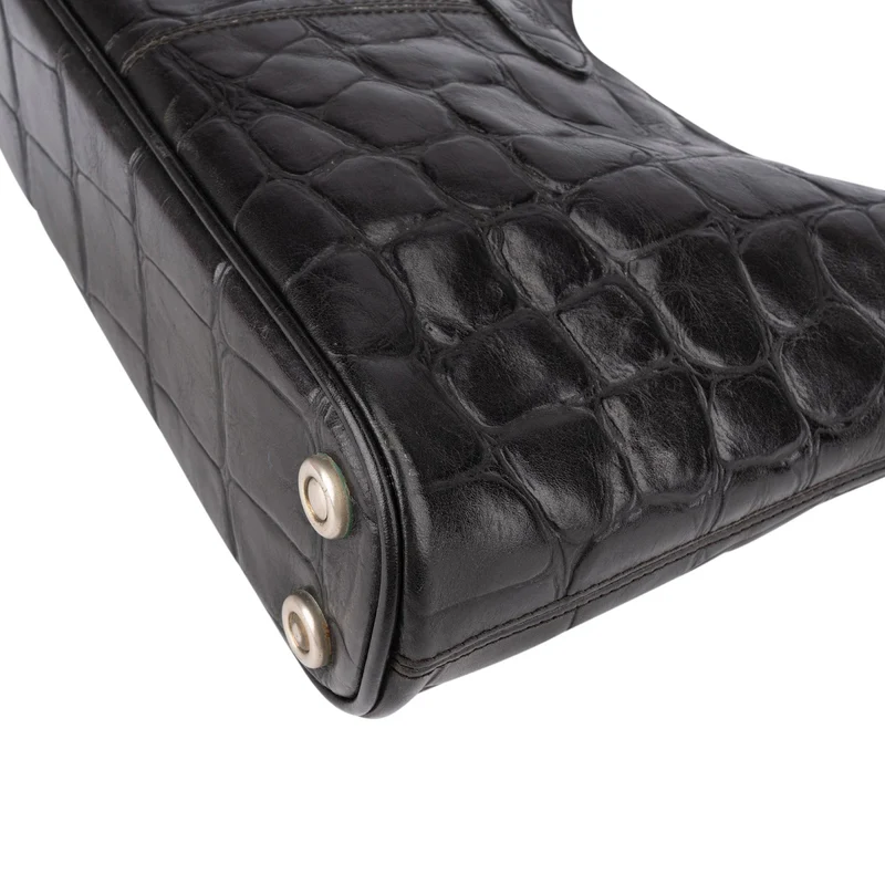 Mulberry Croc-Embossed Leather Shoulder Bag