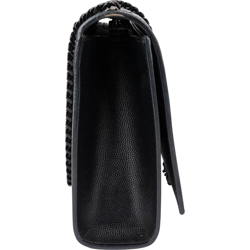 Saint Laurent Grain De Poudre Embossed Leather Kate Chain Crossbody Bag