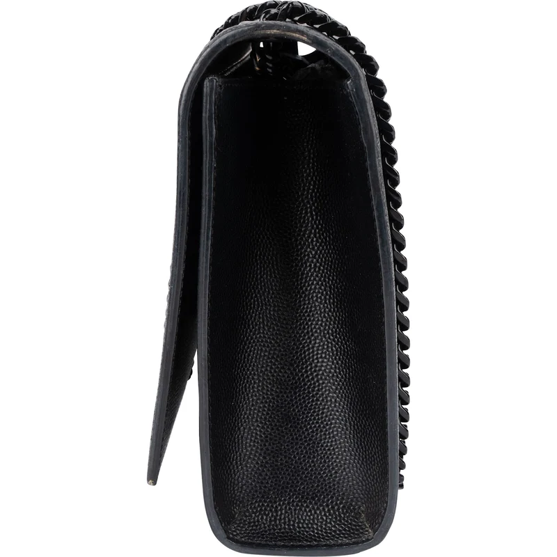 Saint Laurent Grain De Poudre Embossed Leather Kate Chain Crossbody Bag