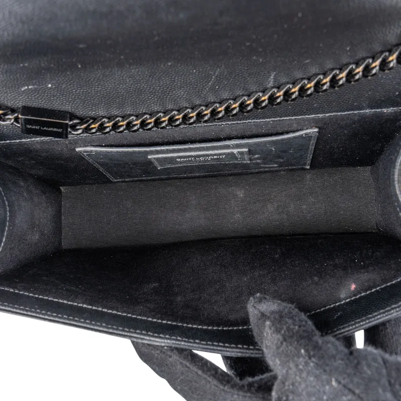 Saint Laurent Grain De Poudre Embossed Leather Kate Chain Crossbody Bag
