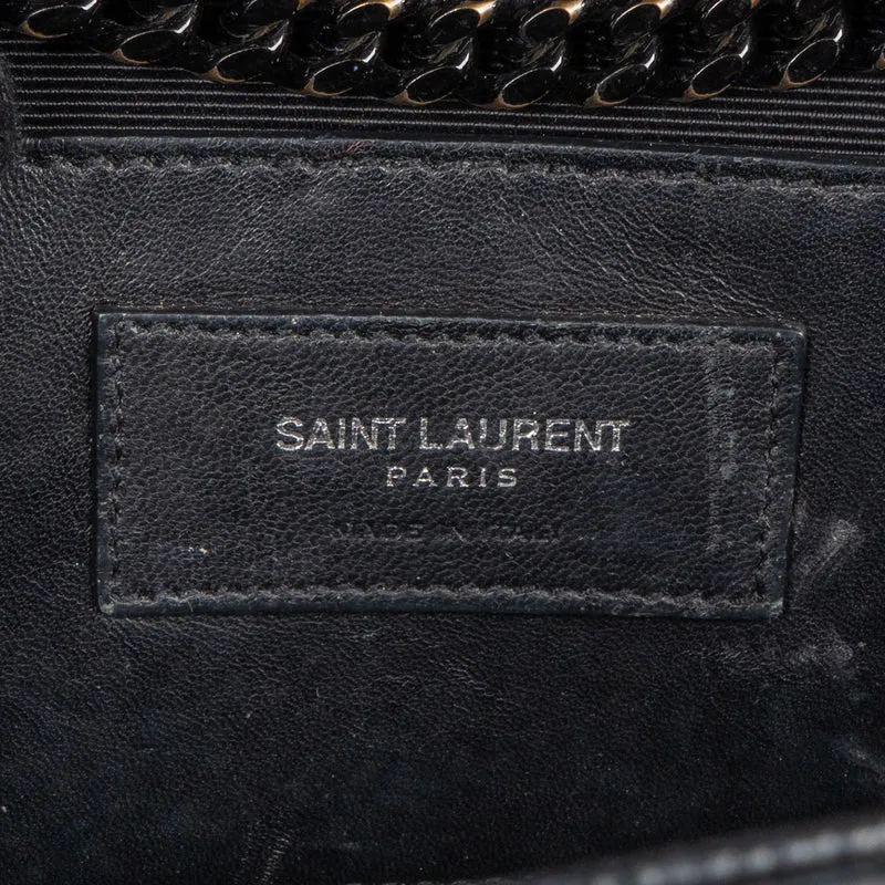 Saint Laurent Grain De Poudre Embossed Leather Kate Chain Crossbody Bag