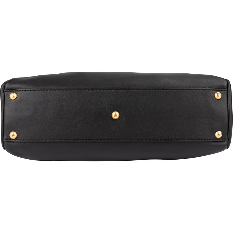 Fendi Black Calfskin Peekaboo Handbag
