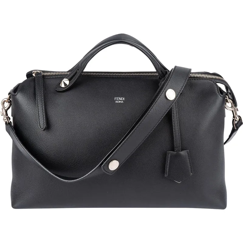 Fendi Black Leather By The Way Crossbody Handbag
