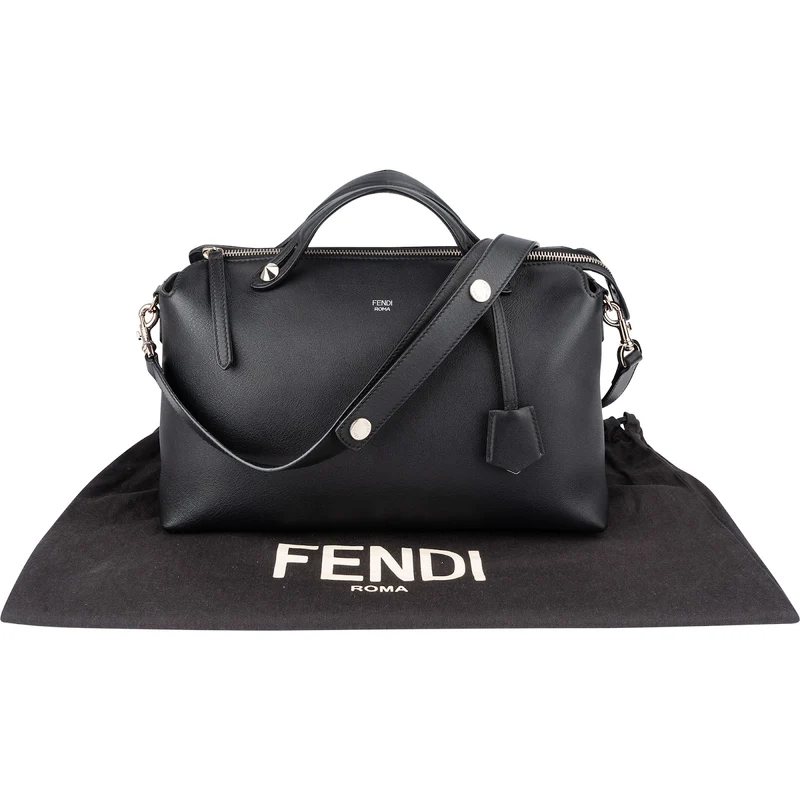 Fendi Black Leather By The Way Crossbody Handbag